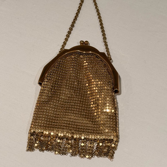 Handbags - Vintage Gold Chainmail Evening Bag made in USA